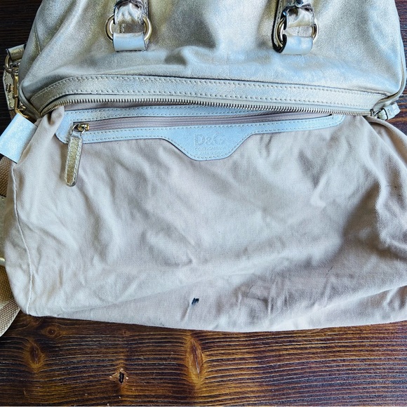 100% Auth Dolce Gabbana Golden Box Satchel Distressed Leather Shoulder Bag - Picture 8 of 12